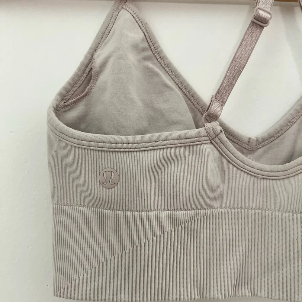 Lululemon Seamless Light Taupe Bralette with Strappy Back